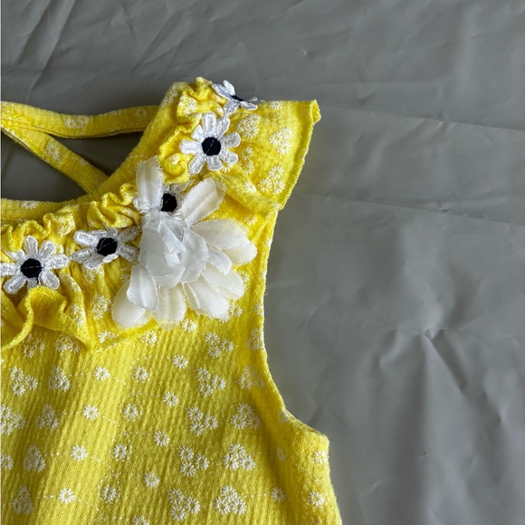 Little Lass Girls Sunflower 2 Piece Set Outfit Yellow Size 6 - Picture 5 of 10